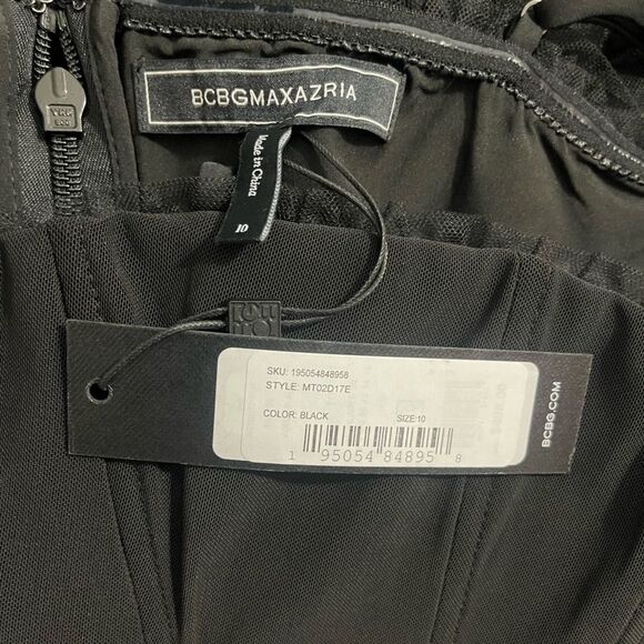 BCBGMAXAZRIA Size 10 Corset Tulle Tiered Oly Gown in Black (Blogger favorite) - Picture 3 of 10